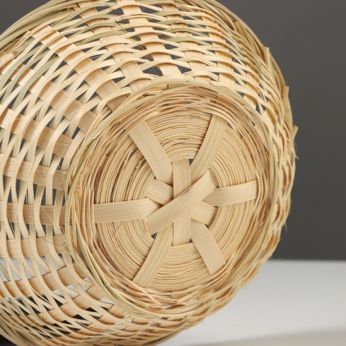 Корзина плетёная, бамбук, натуральный цвет, низкая Корзина плетёная, бамбук, натуральный цвет, низкая