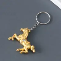 Брелок металл "Конь со стразой на седле" МИКС 3,5х4,8х0,8 см