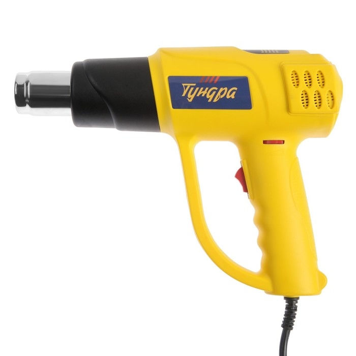 Строительный фен ТУНДРА, 2000 Вт, 250-500 л/мин, плавная регулировка 60-600 °С, ЖК-дисплей Строительный фен ТУНДРА, 2000 Вт, 250-500 л/мин, плавная регулировка 60-600 °С, ЖК-дисплей