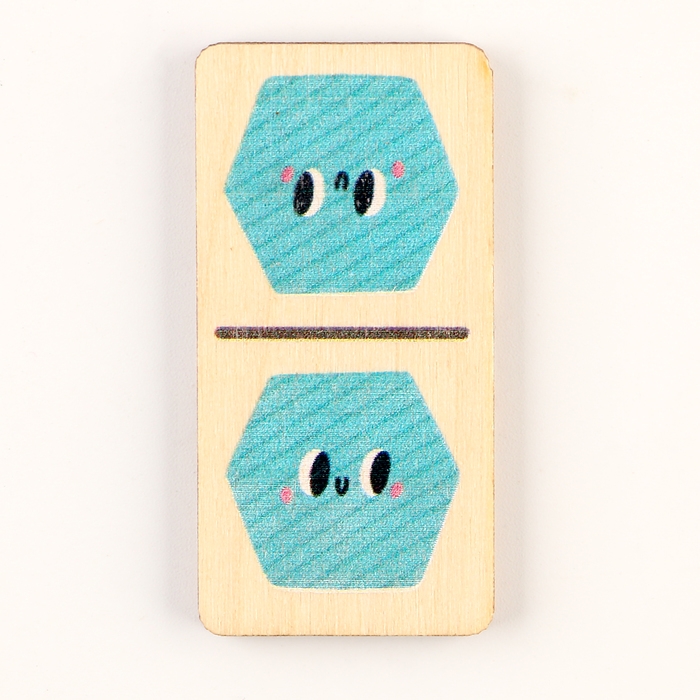 Домино деревянное &laquo;Фигуры&raquo; 28 фишек 50х25 мм