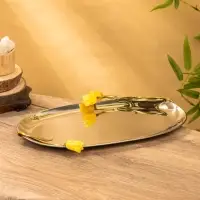 Поднос "Тюльпаны" 41х28х5 см, нержавеющая сталь