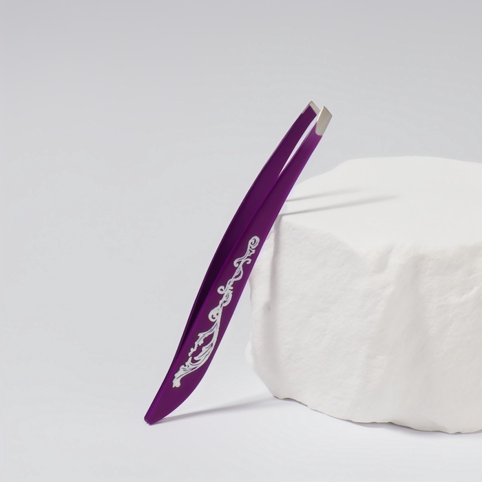 Пинцет скошенный, узкий, 9 см, цвет МИКС Пинцет скошенный, узкий, 9 см, цвет МИКС