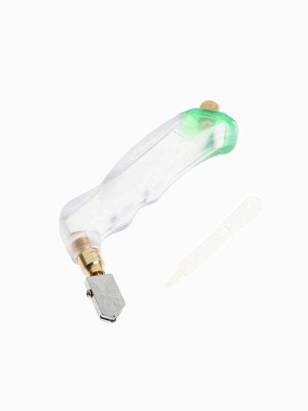 Стеклорез ТУНДРА, масляный, пластиковая прозрачная рукоятка