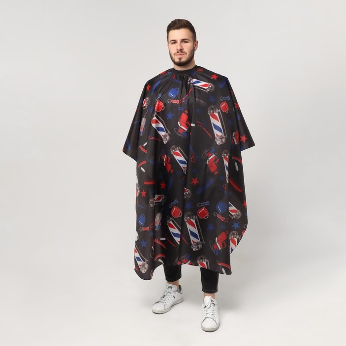 Пеньюар парикмахерский, цвет чёрный Пеньюар парикмахерский, цвет чёрный