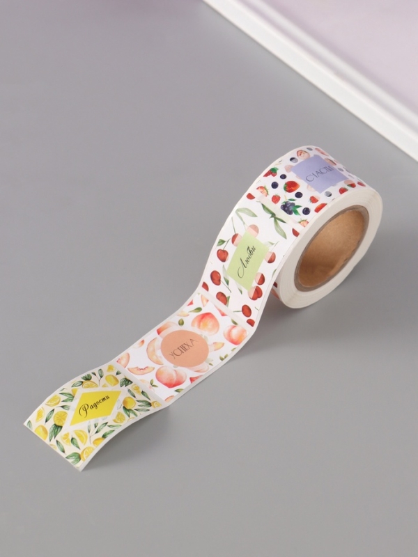 Наклейка бумага "Минимализм" 3х5 см 200 шт в рулоне