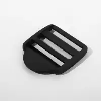 Пряжка регулирующая, трёхщелевая, вн. ширина=38 мм, s=3.5 мм, 10 шт., чёрная