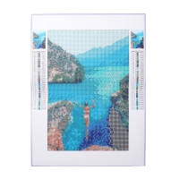 Алмазная мозаика с полным заполнением на холсте &laquo;Прыжок&raquo;, 20 х 30 см