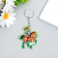 Брелок для ключей на кольце &laquo;Рыцарь на коне&raquo;, мягкий ПВХ, 6&times;5 см