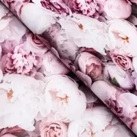 Бумага упаковочная, глянцевая &laquo;Весенний букет пионов&raquo;, 40&times;60 см