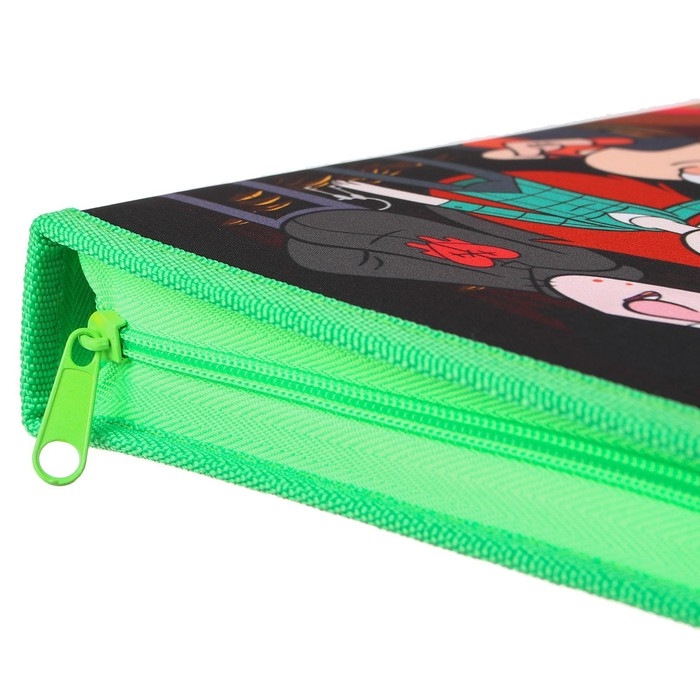 Папка для труда А4 с пеналом, на молнии, текстиль, Гравити Фолз Папка для труда А4 с пеналом, на молнии, текстиль, Гравити Фолз