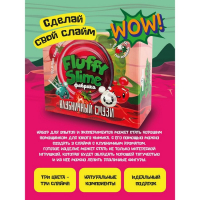 Флаффи слайм-фабрика &laquo;Клубничный смузи&raquo; 3 слайма, 3 цвета