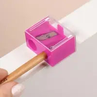 Точилка косметическая, с крышкой, двойная, МИКС