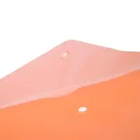 Папка-конверт на кнопке А4, 180 мкм, Calligrata Office, полупрозрачная, оранжевая