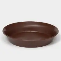 Горшок для цветов с поддоном &laquo;Доляна&raquo;, 800 мл, пластиковый, коричневый, оттенок МИКС