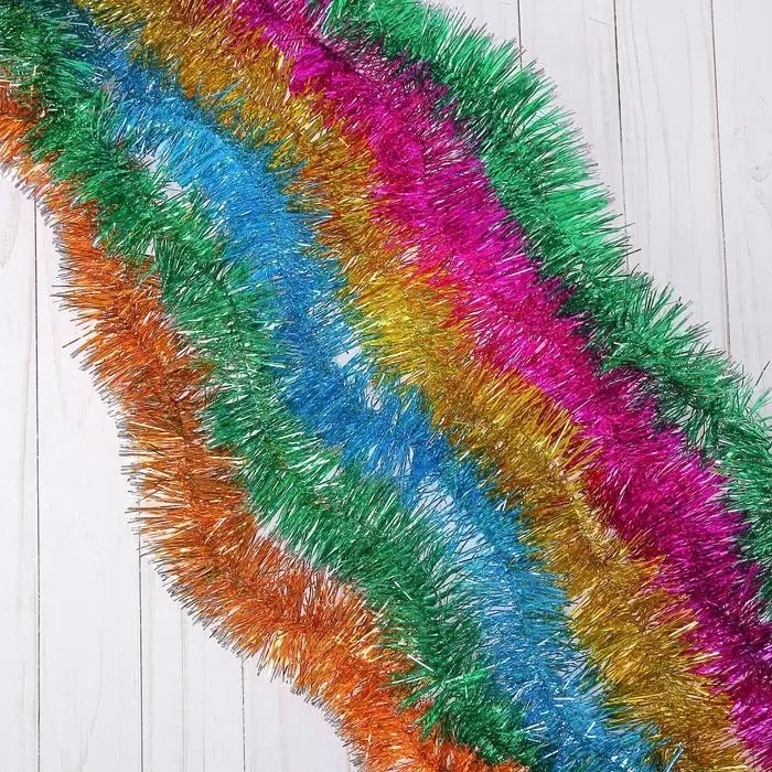 Мишура новогодняя №7, d-7 см, L-160 см, МИКС