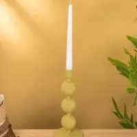 Подсвечник на 1 свечу текстурный "Оливковый" с 3 сферами 10х10х25 см