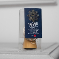 Гирлянда &laquo;Нить&raquo; 2 м роса с пробкой, IP44, серебристая нить, 20 LED, свечение красное, солнечная батарея