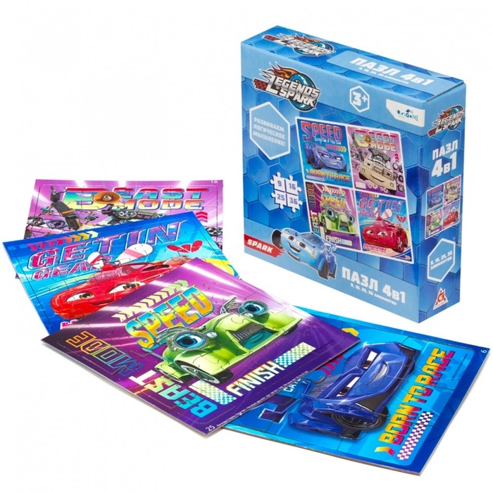 Пазл 4 в 1 &laquo;Четверо друзей&raquo;, 9, 16, 25, 36 элементов