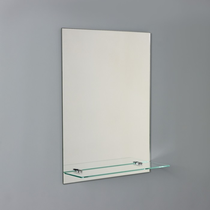 Зеркало в ванную комнату с полкой, прямоугольное, 35&times;50 см