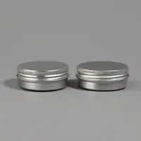 Баночка для хранения, 20 мл, фасовка - 2 шт., серебристая