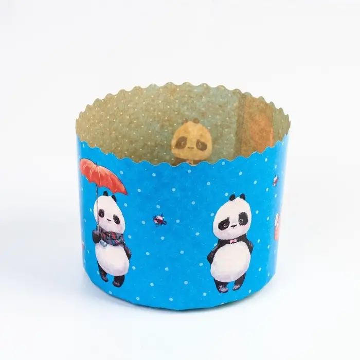 Форма бумажная для кекса, маффинов и кулича "Зверята" 110х85мм (фасовка 20 шт)