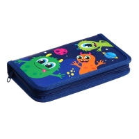 Пенал 1 секция 115 х 205 х 30 мм, Calligrata "Монстрики", ламинированный картон Пенал 1 секция 115 х 205 х 30 мм, Calligrata "Монстрики", ламинированный картон