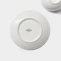 Чайная пара фарфоровая Magistro La Perle, 2 предмета: чашка 230 мл, блюдце d=15 см, цвет белый