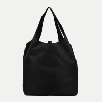 Сумка хозяйственная на кнопке, складная, цвет чёрный