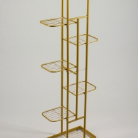 Подставка для цветов Greengo, 7 полок, 43 &times; 22 &times; 126 см, напольная, металл, цвет золотой