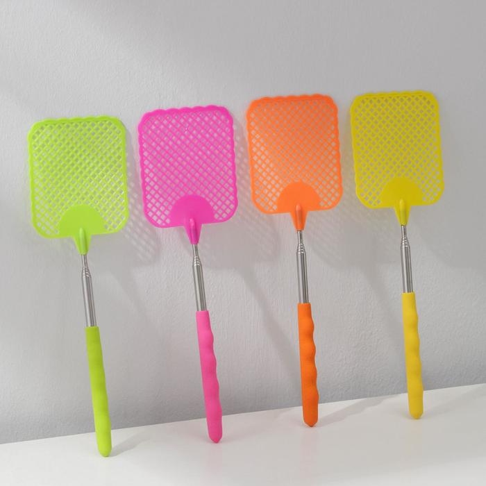 Мухобойка телескопическая, длина 26-70 см, размер рабочей части 8×9,4 см, цвет МИКС Мухобойка телескопическая, длина 26-70 см, размер рабочей части 8×9,4 см, цвет МИКС