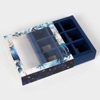 Новый год. Коробка под 9 конфет "Мир полон чудес", 13,8 х 13,8 х 3,8 , кондитерская упаковка Новый год. Коробка под 9 конфет "Мир полон чудес", 13,8 х 13,8 х 3,8 , кондитерская упаковка