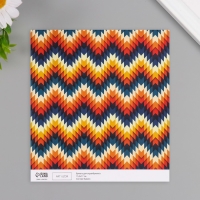 Бумага для скрапбукинга "Зигзаг" плотность 180 гр набор 10 шт 15,5х17 см