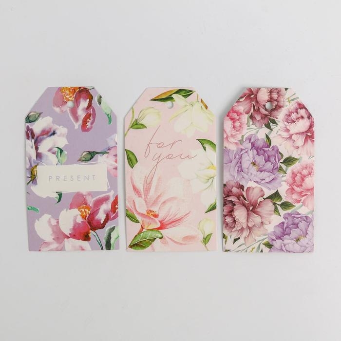 Набор атласных лент &laquo;Пионы&raquo; 14 х 19 см, 3 шт.