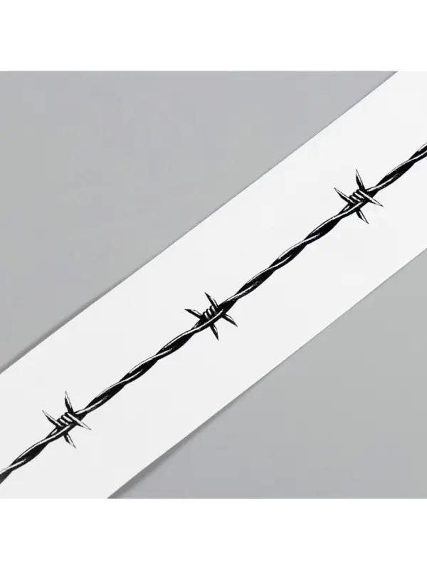 Переводная тату на тело чёрная &laquo;Браслет. Колючая проволока&raquo;, 20&times;3 см