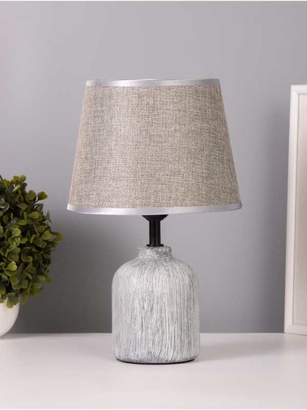 Лампа настольная "Никс" 1х40Вт Е27 серый 20х20х30см МОДЕЛЬ: