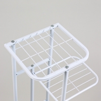 Подставка для цветов Greengo, 4 полки, 43 &times; 22 &times; 82 см, напольная, металл, белая