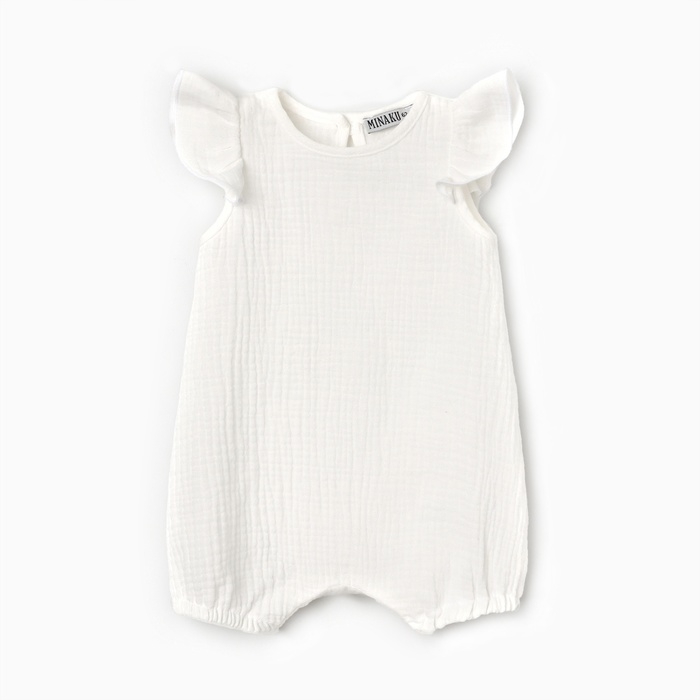 Комбинезон (Песочник) детский MINAKU, цвет белый, рост 80-86 см