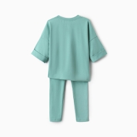 Костюм для девочки (футболка, лосины) MINAKU цвет оливковый, рост 116 см