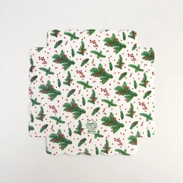 Коробка для кондитерских изделий с пластиковой крышкой &laquo;Бант&raquo;, 15 х 15 х 3 см