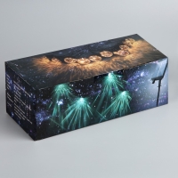 Гирлянда &laquo;Нить&raquo; 5.4 м с насадками &laquo;Диско-шары&raquo;, IP44, тёмная нить, 10 LED, свечение красное/тёплое белое, солнечная батарея