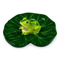 Садовая фигура 10 х 11 х 6 см  водоплавающая  "Лягушка"