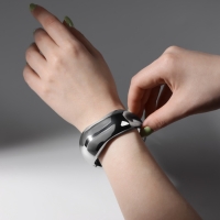 Браслет металл &laquo;Манжета&raquo; мятый, цвет серебро