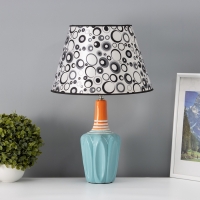 Настольная лампа с абажуром RISALUX &laquo;Аджена&raquo;, Е27, 40 Вт, круги, 30&times;30&times;32.5 см