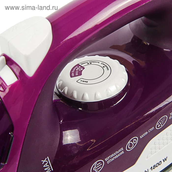 Утюг Centek CT-2348, 1300-1800 Вт, керамическая подошва, 200 мл, фиолетовый Утюг Centek CT-2348, 1300-1800 Вт, керамическая подошва, 200 мл, фиолетовый