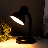 Лампа настольная Е27, светорегулятор (220В) черная (203А) RISALUX