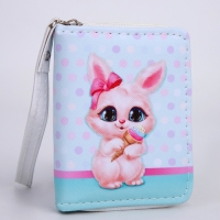 Кошелёк детский &laquo;Зайка&raquo; 10х8.5х2 см, голубой