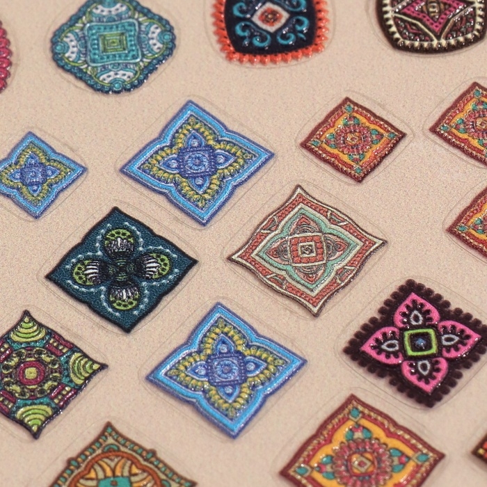 Наклейки для ногтей &laquo;Мозаика&raquo;, объёмные, разноцветные