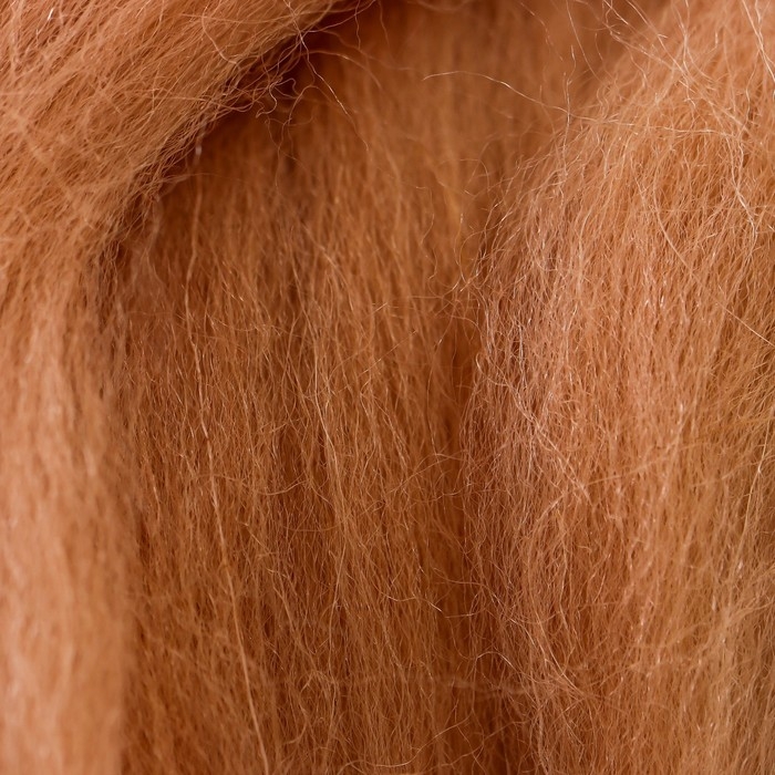 Шерсть для валяния 100% полутонкая шерсть 50 гр (005, бежевый) Шерсть для валяния 100% полутонкая шерсть 50 гр (005, бежевый)