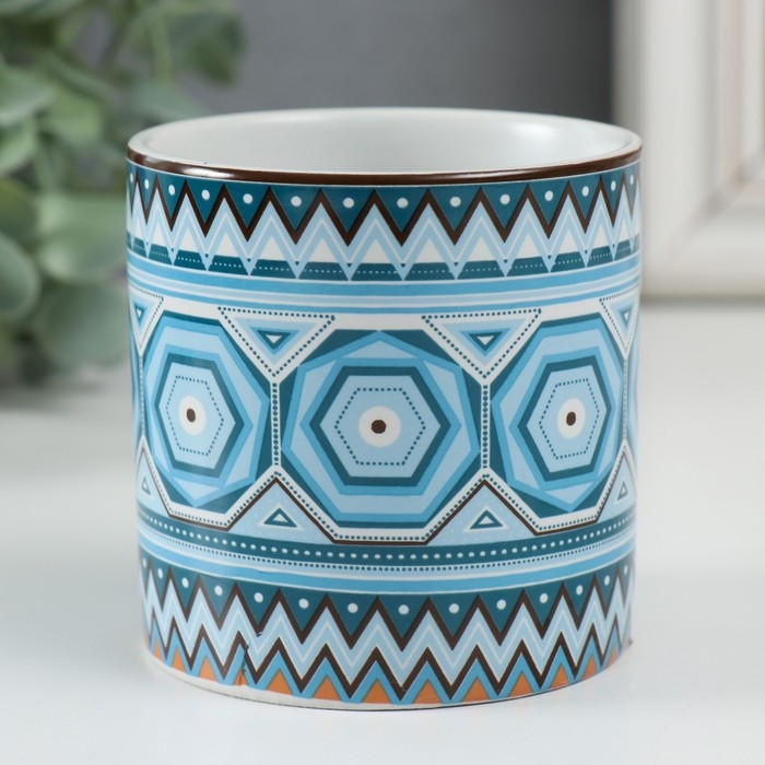 Вазон керамика "Калейдоскоп" 200 мл 7,3х7,3х7,3 см