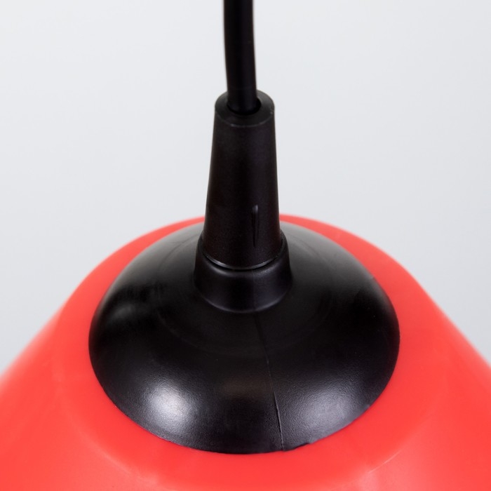 Подвес "Конус" 1х15Вт Е27 МОДЕЛЬ: BR 00270 черный/красный 25х25х15см